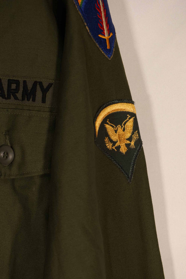 Real 1970s OG-107 utility shirt with patch, later used