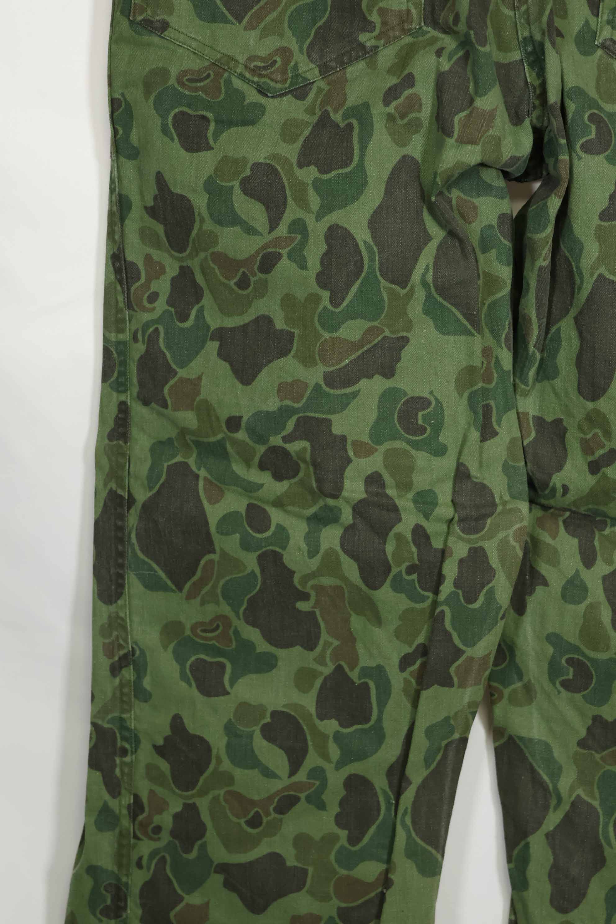 1960年代〜70年代 韓国軍 フロッグスキン迷彩 パンツ ベイカーパンツカット 中古品