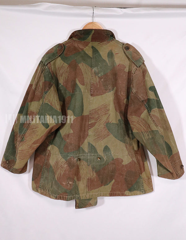 Real 1950s Belgian Army Paratroopers camouflage anorak, faded, used.