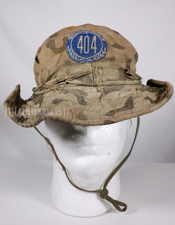 Real South Vietnam National Field Police Cloud Camouflage Boonei Hat with Patch (retrofitted)
