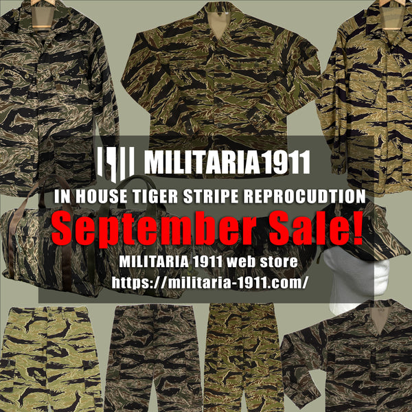 【9月限定】MILITARIA 1911 自社製品セールのご案内。最大50%オフ！！