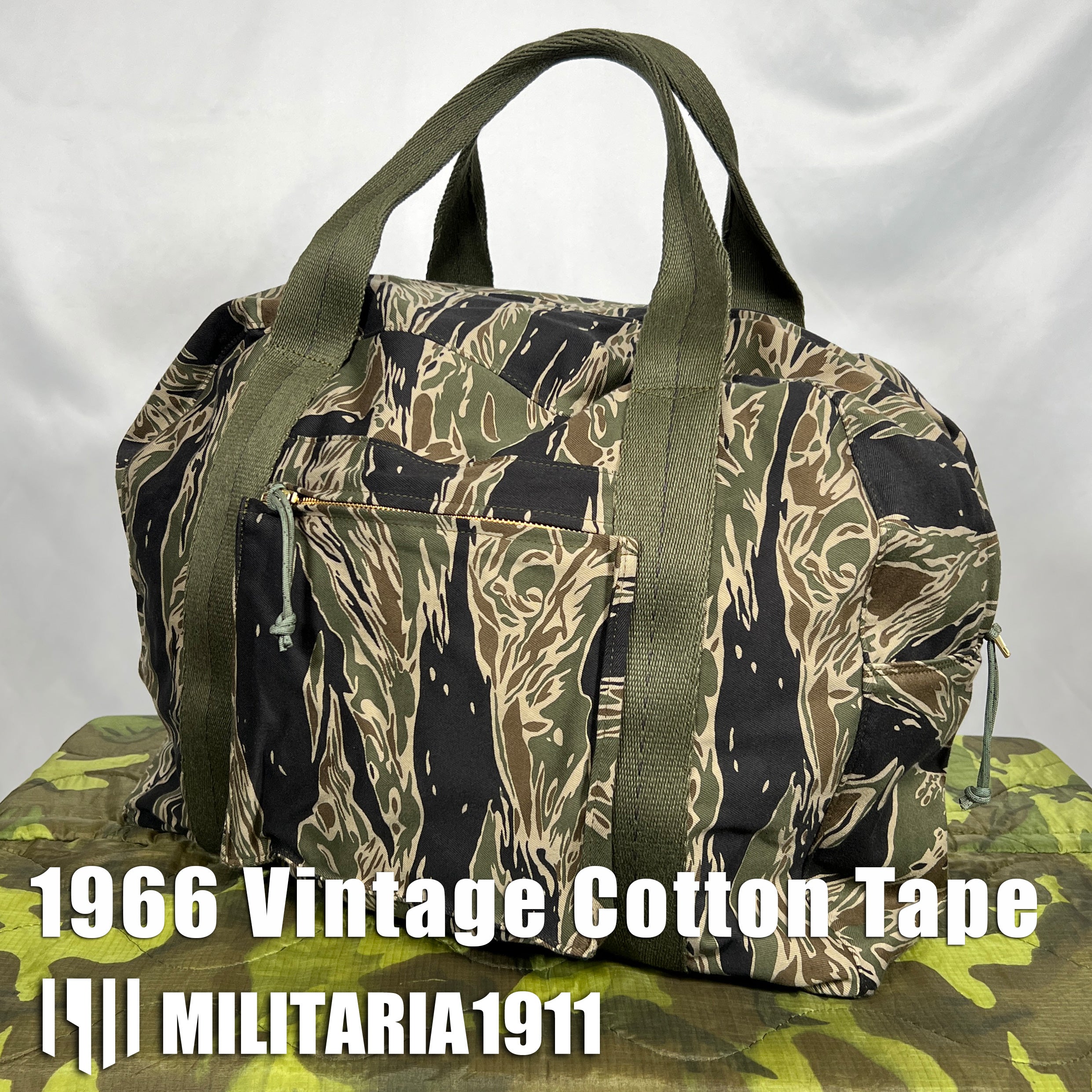 [Delivery in early March 2024] MILITARIA 1911 Silver Tiger Stripe Locally Made Bag MADE IN JAPAN