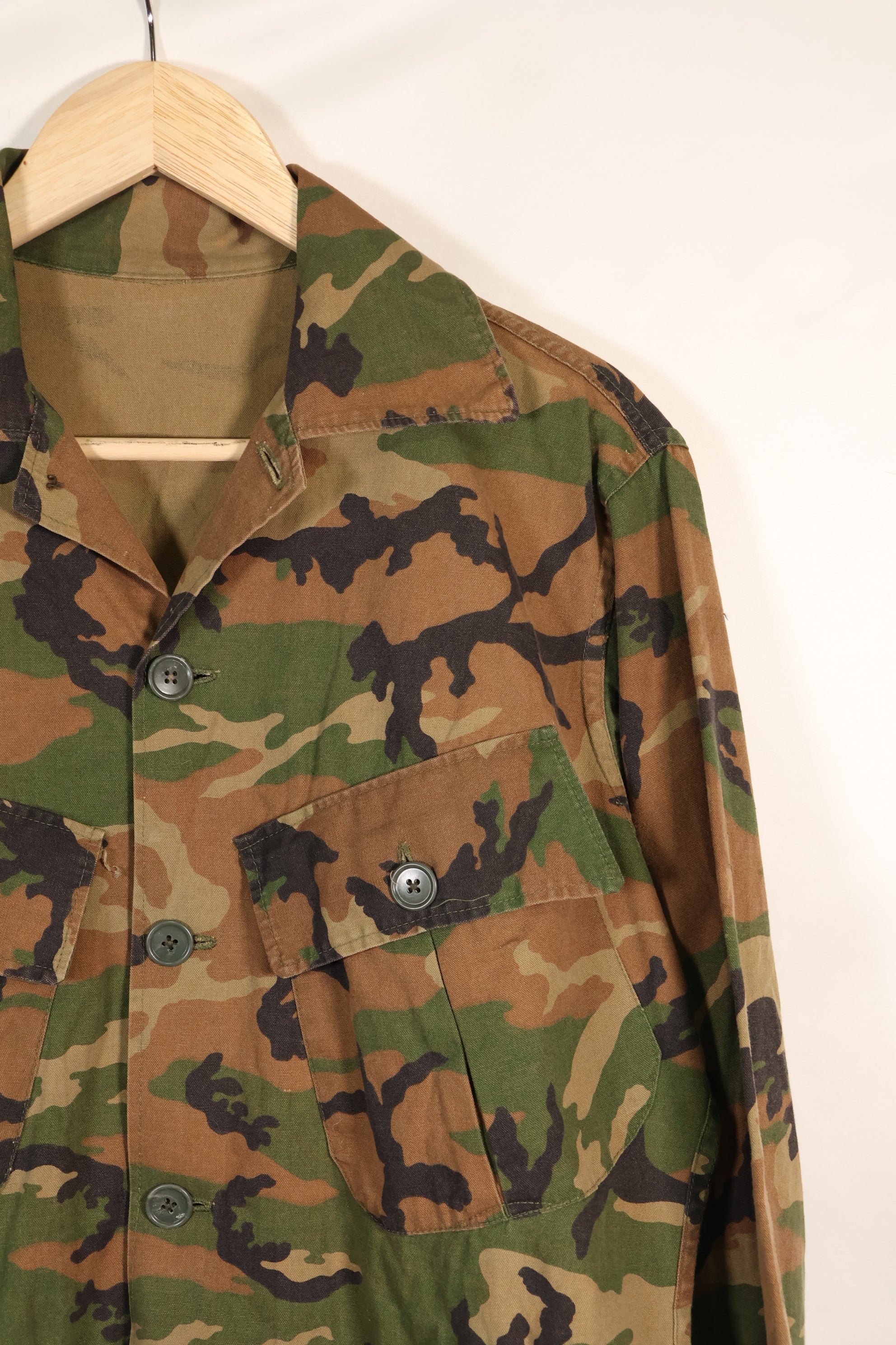 1970's Privately Procured Local Made US Military ERDL Camouflage Copy Fatigue Jacket, Used