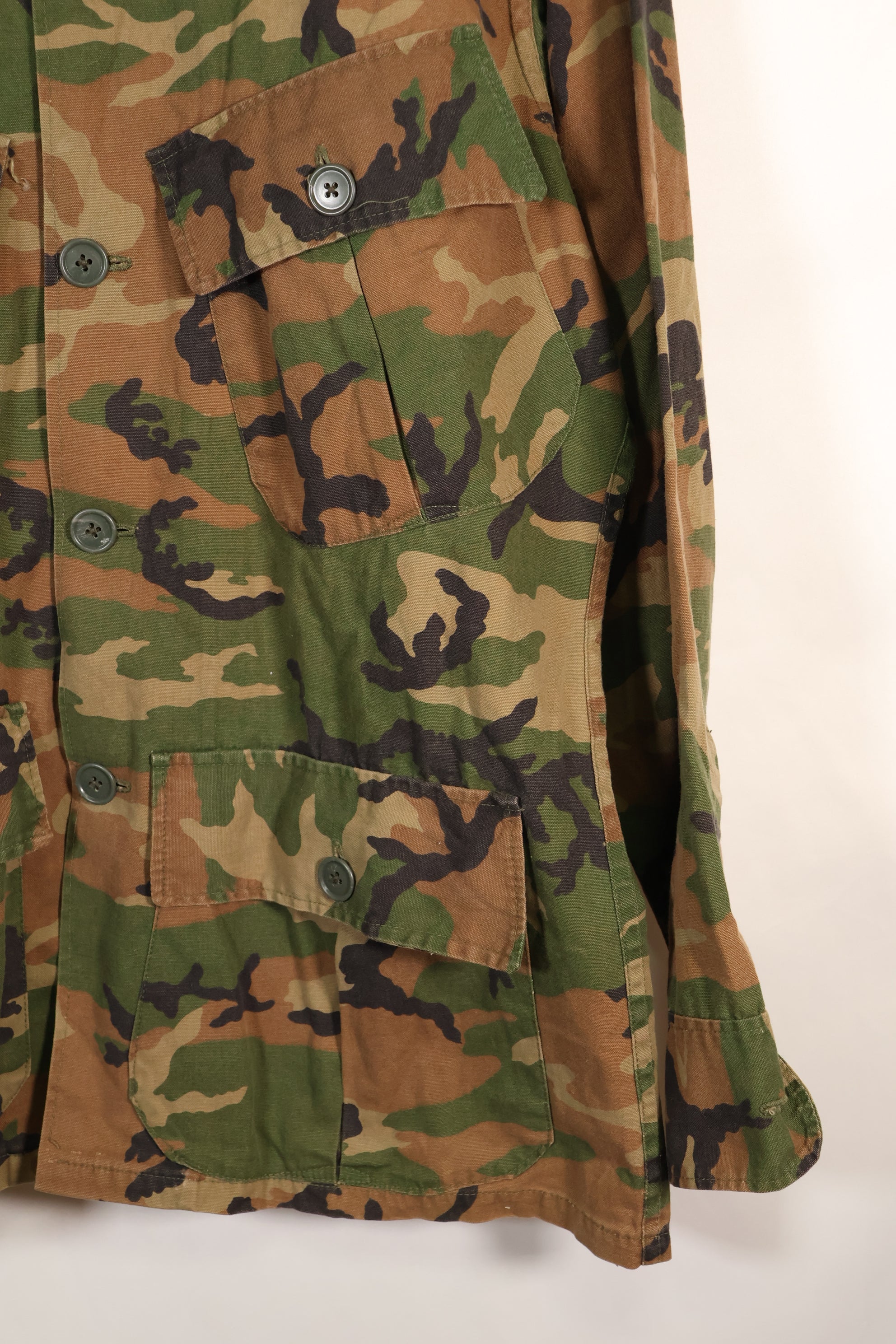 1970's Privately Procured Local Made US Military ERDL Camouflage Copy Fatigue Jacket, Used