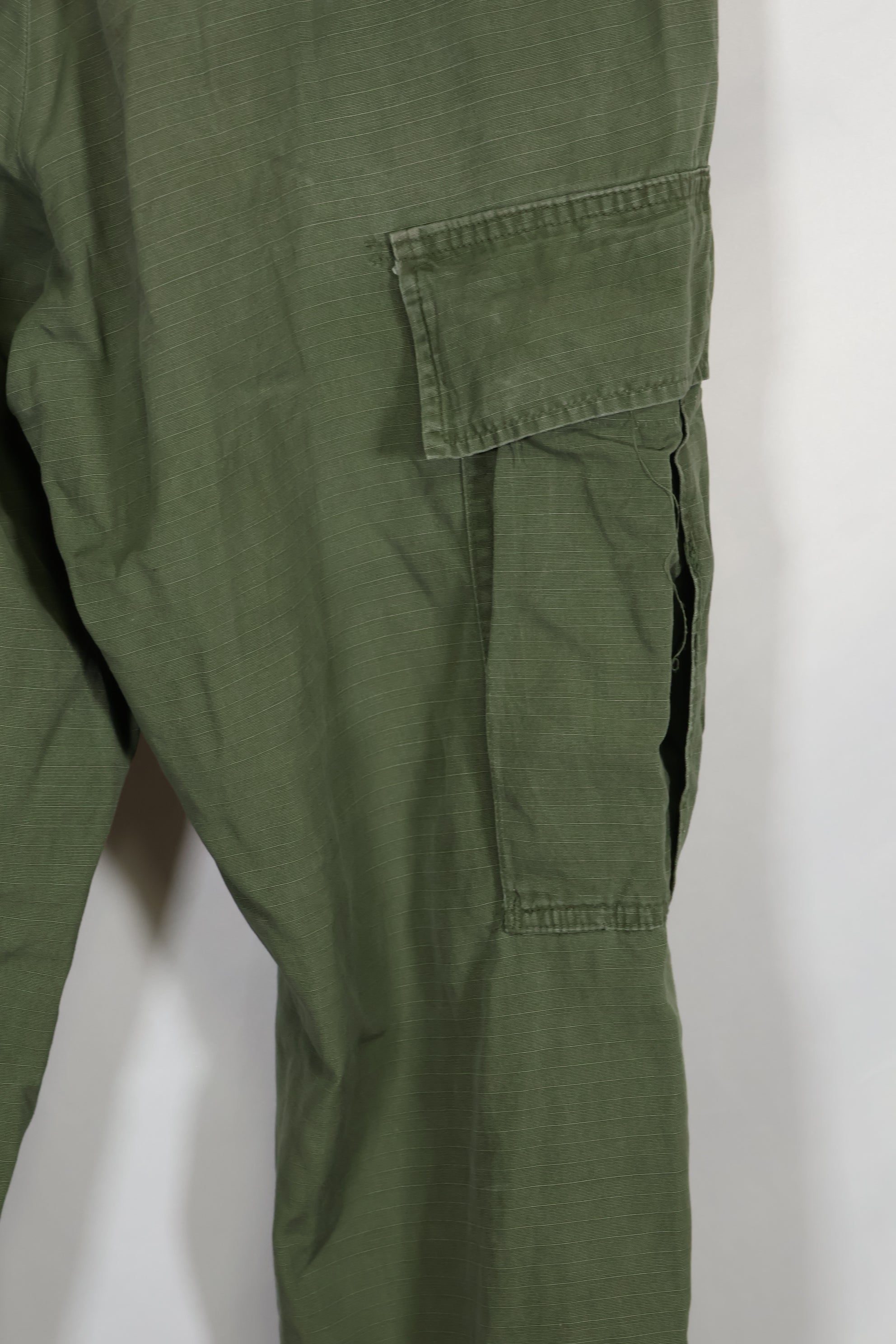 1968 4th Model Jungle Fatigue Pants, S-R, used, strong signs of use.