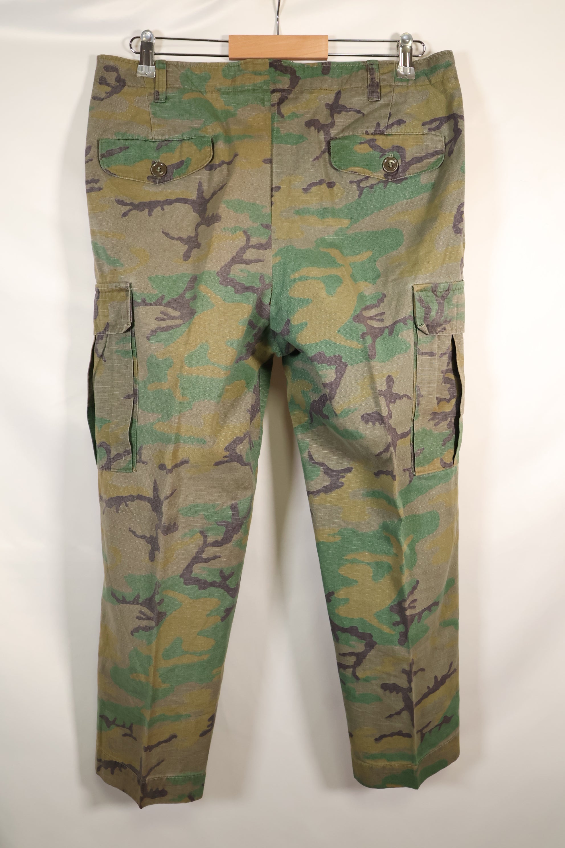 1970s Privately Procured Local Made US Army ERDL Camouflage Copy Fatigue Pants Used
