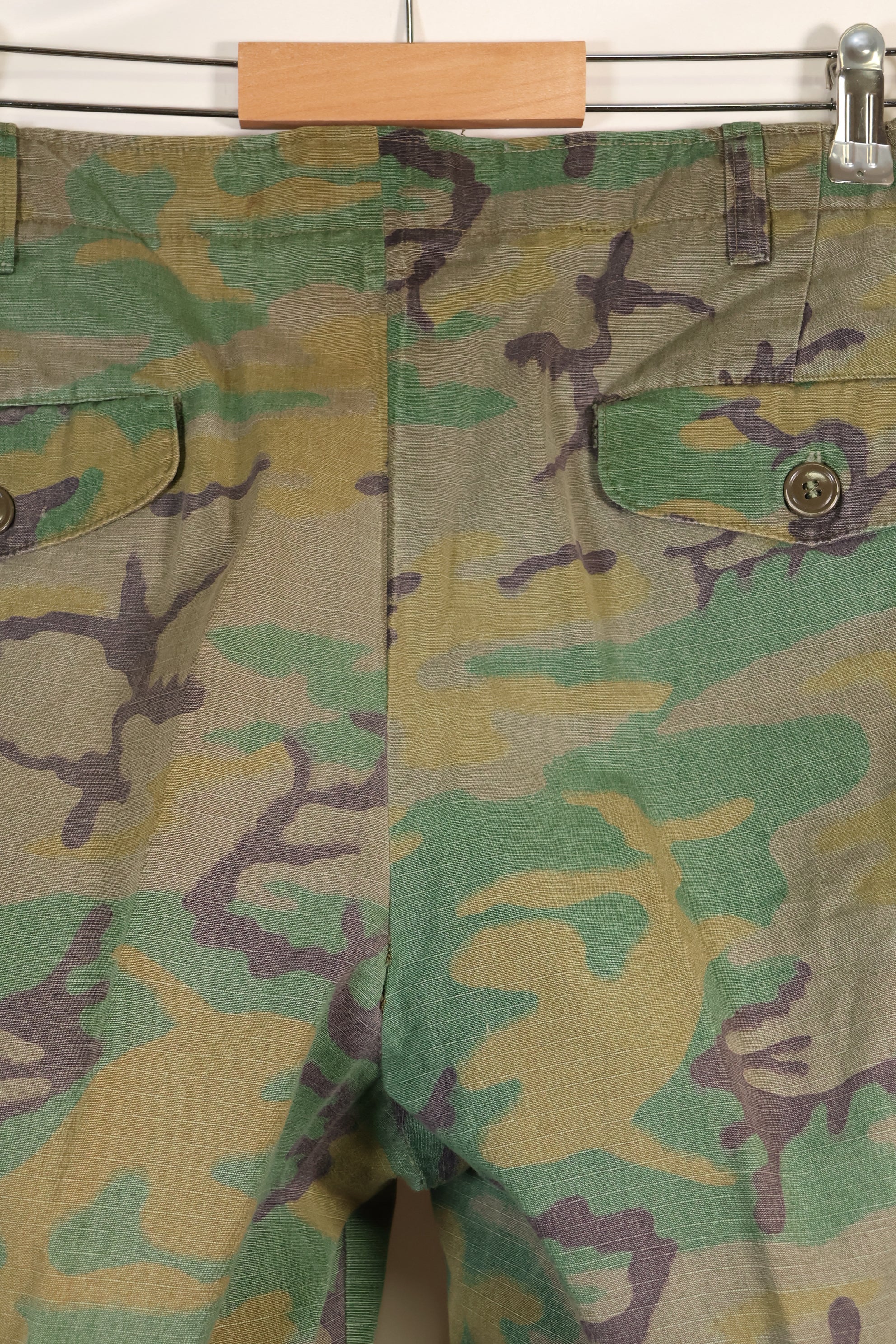 1970s Privately Procured Local Made US Army ERDL Camouflage Copy Fatigue Pants Used