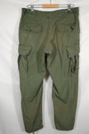 1969 4th Model Jungle Fatigue Pants, M-S, used, strong signs of use.