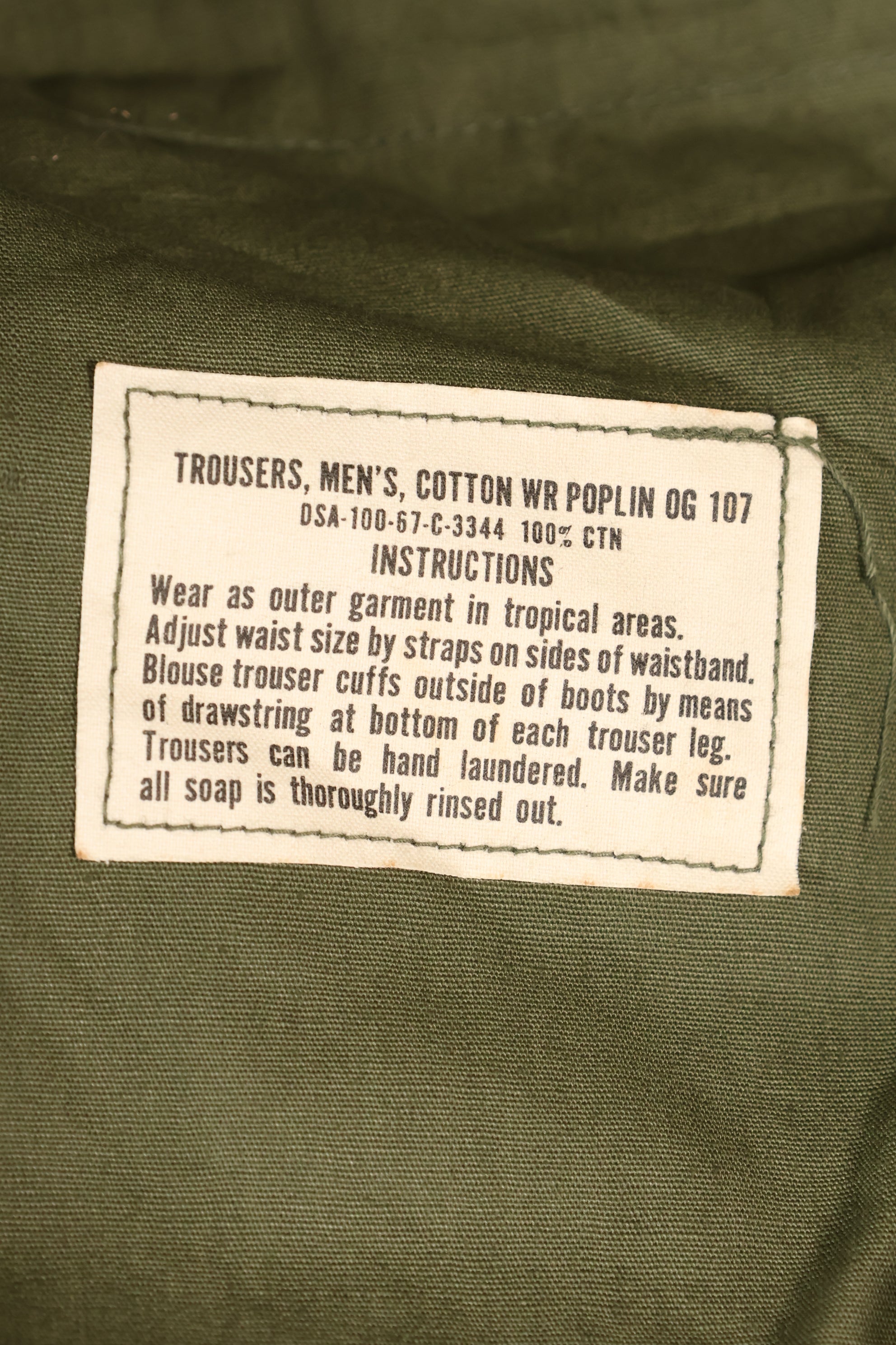 1967 Contract Deadstock L-L 3rd Model Jungle Fatigue Pants