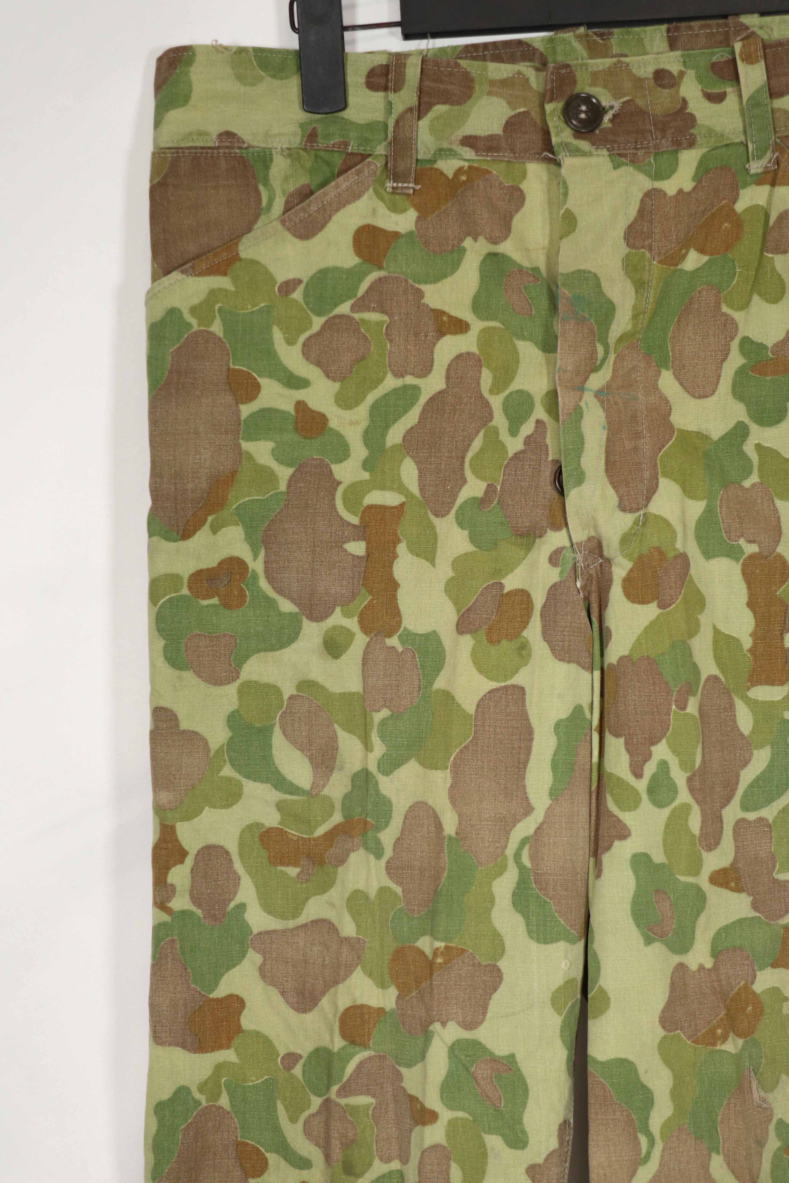 Real Fabric Frogskin Camouflage Pants Duck Hunter Used