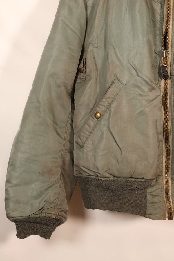 1958 Contract, LARGE, U.S. Air Force, MA-1 Flight Jacket, Shows Heavy Wear, Used