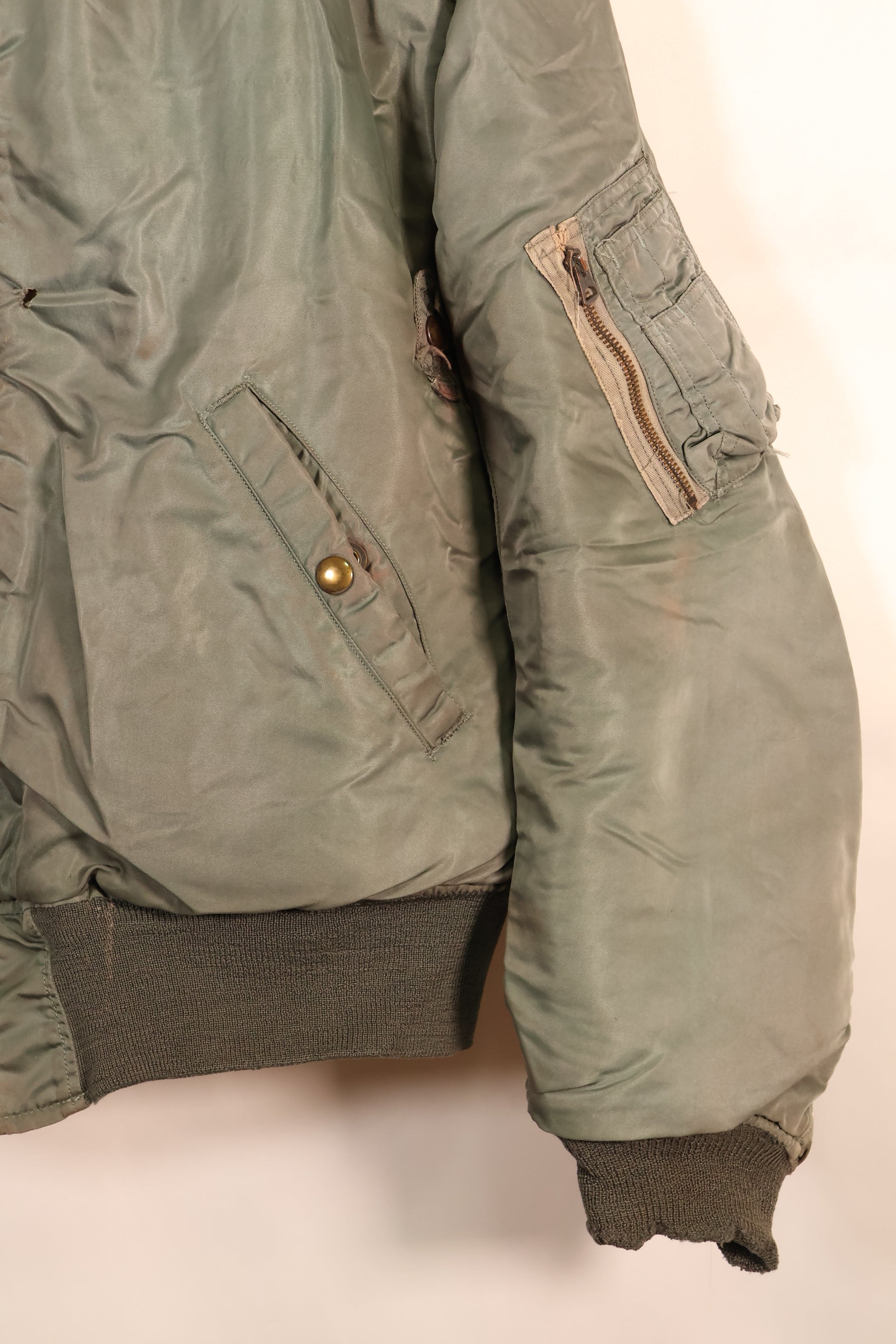 1958 Contract, LARGE, U.S. Air Force, MA-1 Flight Jacket, Shows Heavy Wear, Used