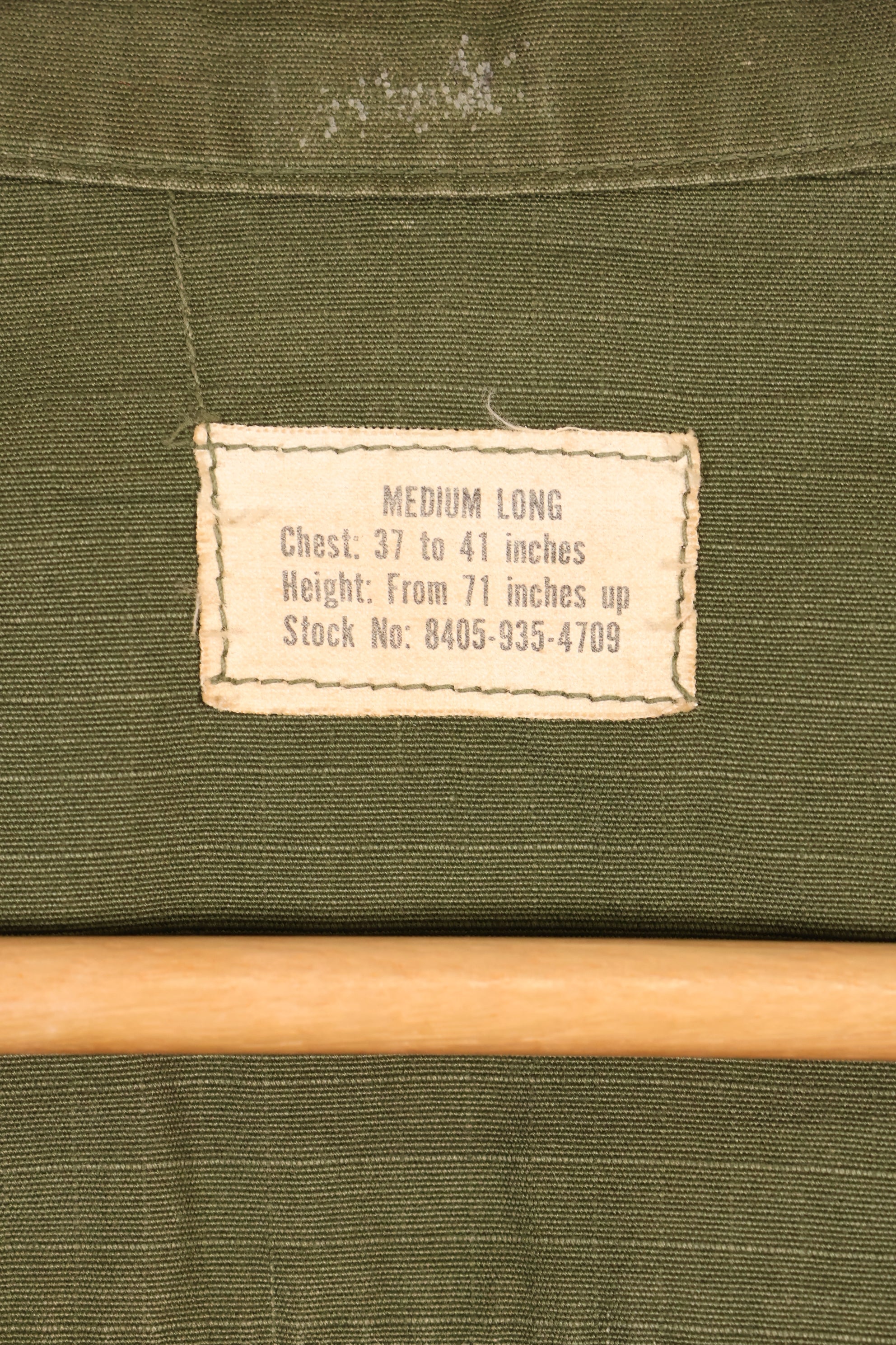 1969 Contract, M-L, 4th Model Jungle Fatigue Jacket, Green Beret Specification, Patches Added Later, Used
