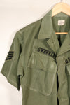 1968 Contract, S-R, USAF, 4th Model Jungle Fatigue Jacket, Short-Sleeve Custom, Used