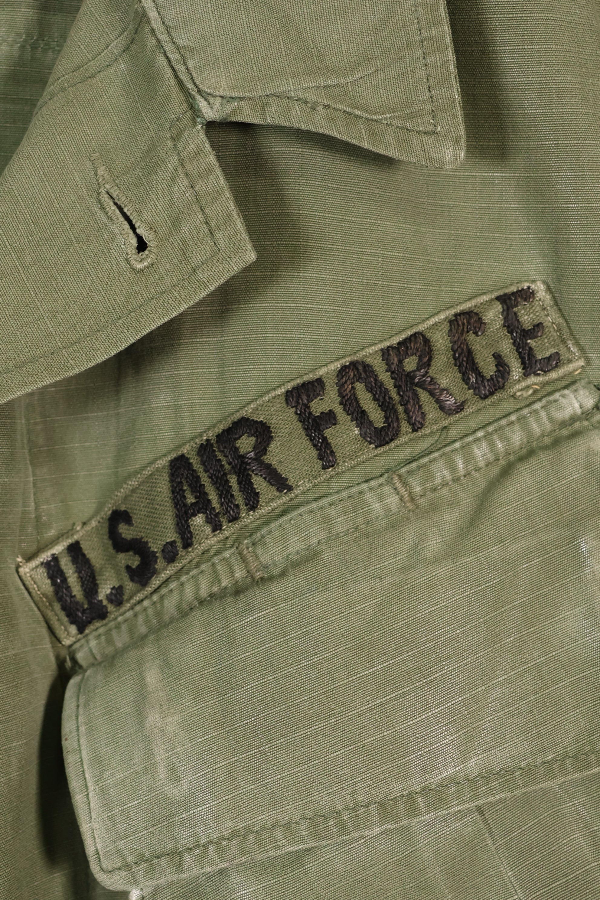 1968 Contract, S-R, USAF, 4th Model Jungle Fatigue Jacket, Short-Sleeve Custom, Used