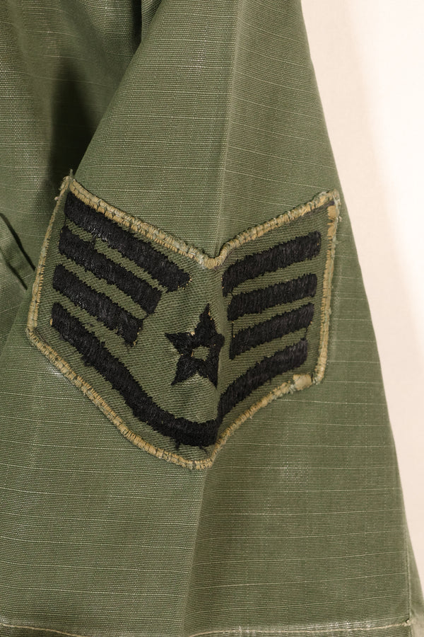 1968 Contract, S-R, USAF, 4th Model Jungle Fatigue Jacket, Short-Sleeve Custom, Used