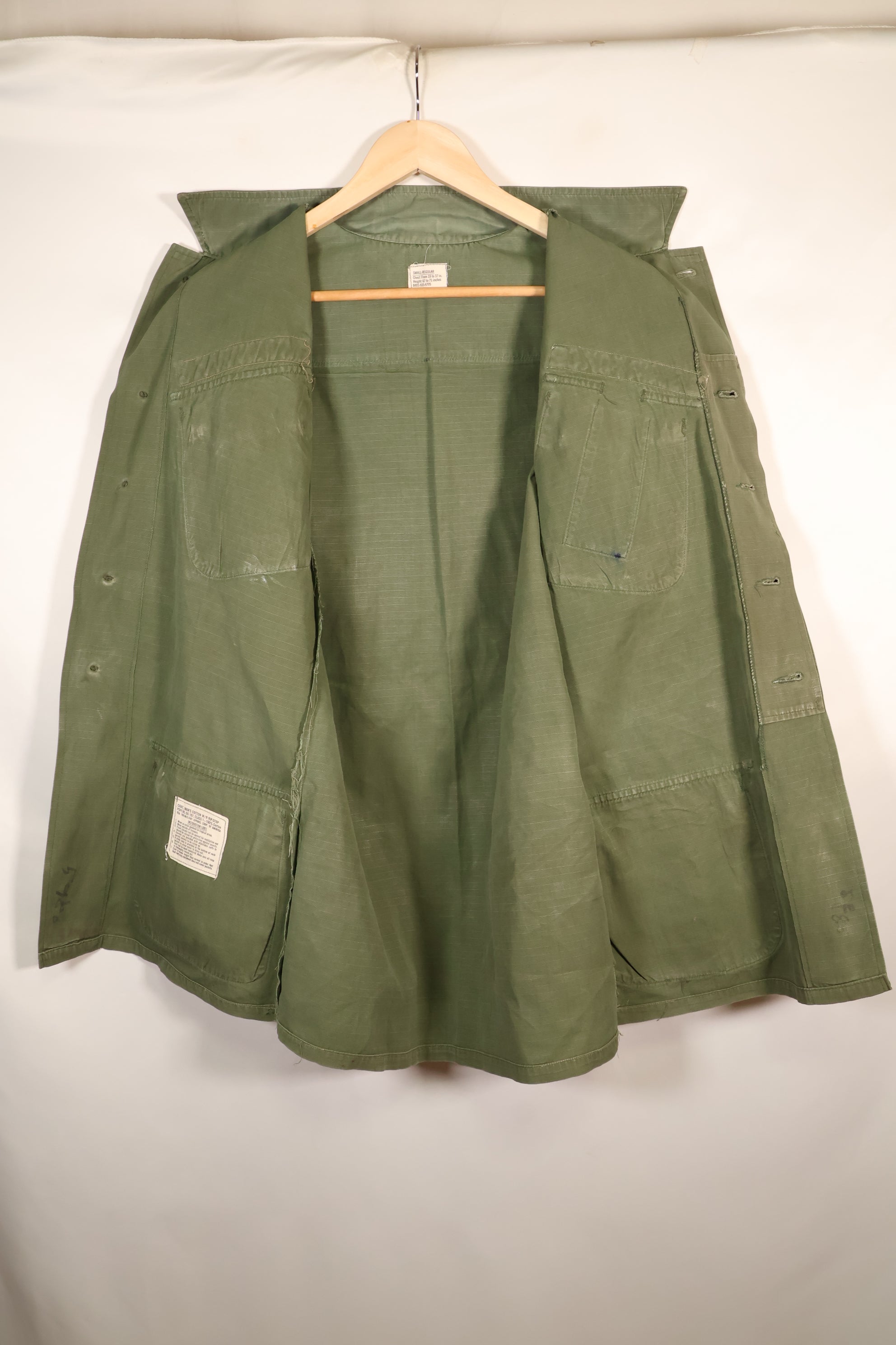 1968 Contract, S-R, USAF, 4th Model Jungle Fatigue Jacket, Short-Sleeve Custom, Used