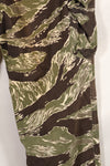 Mid-1960s, estimated US-L to XL Okinawa Tiger Tiger stripe pants, HAMA zipper, used.