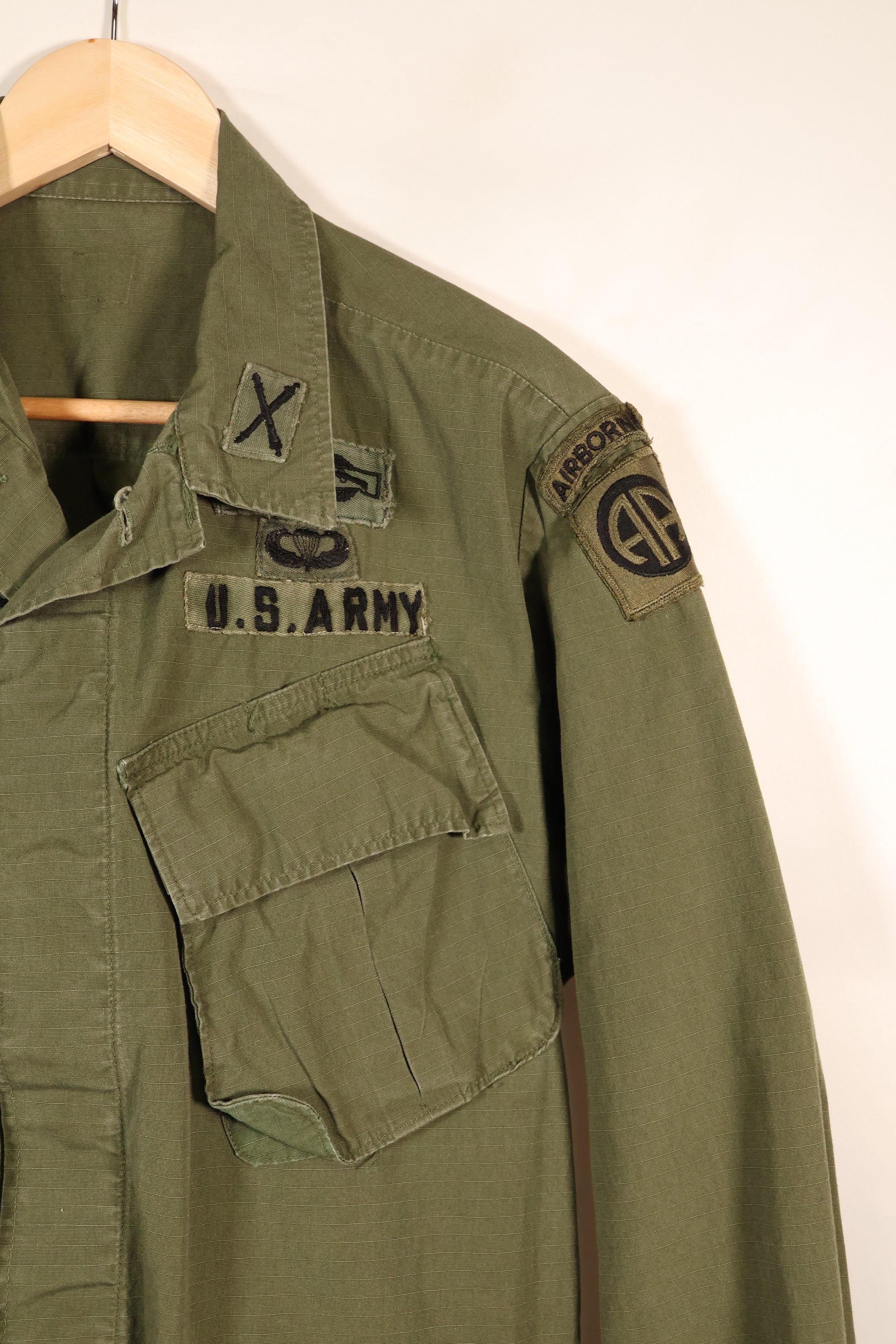 1969 Contract, Presumed S-R, 4th Model Jungle Fatigue Jacket, Patches Added Later, Used