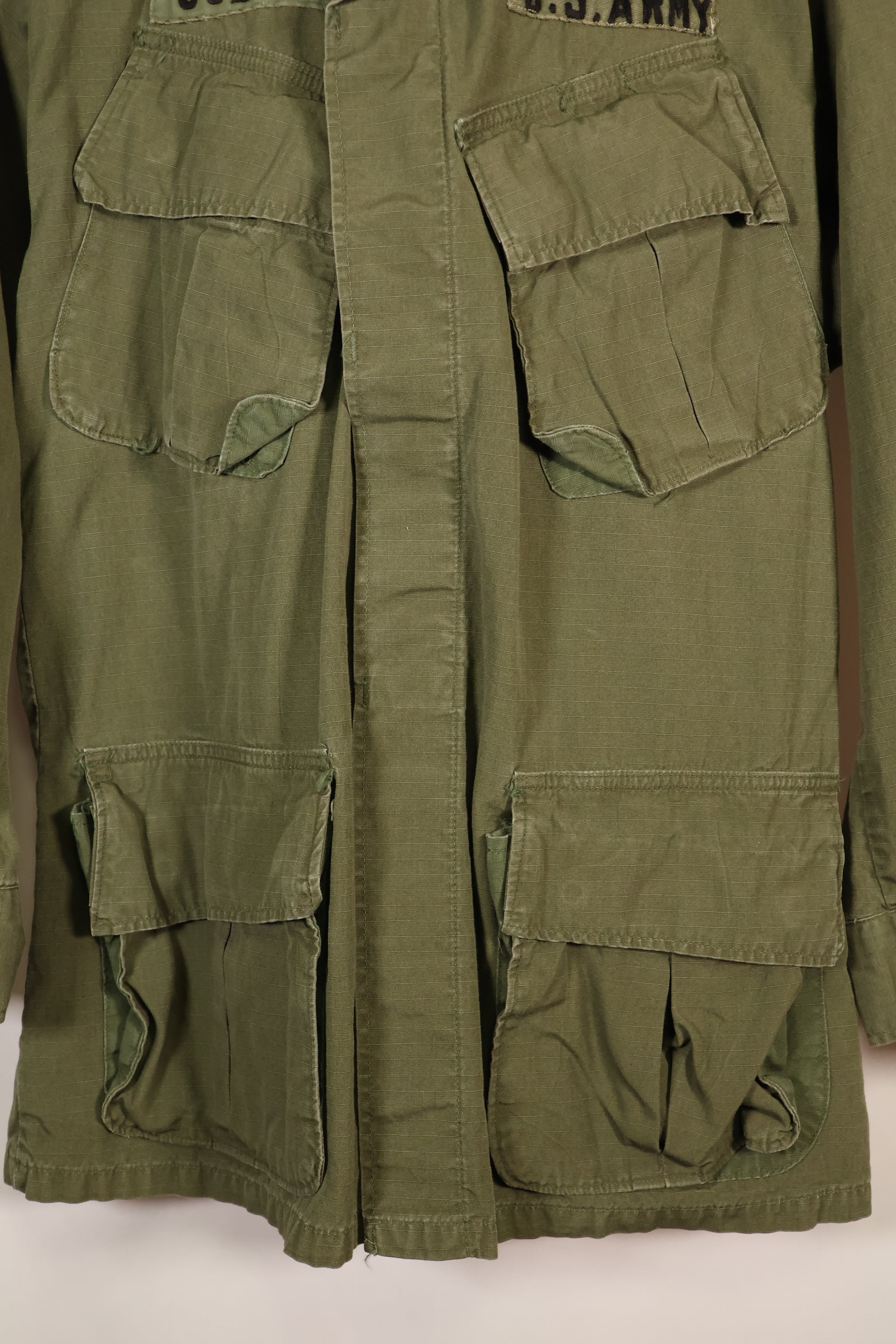 1969 Contract, Presumed S-R, 4th Model Jungle Fatigue Jacket, Patches Added Later, Used