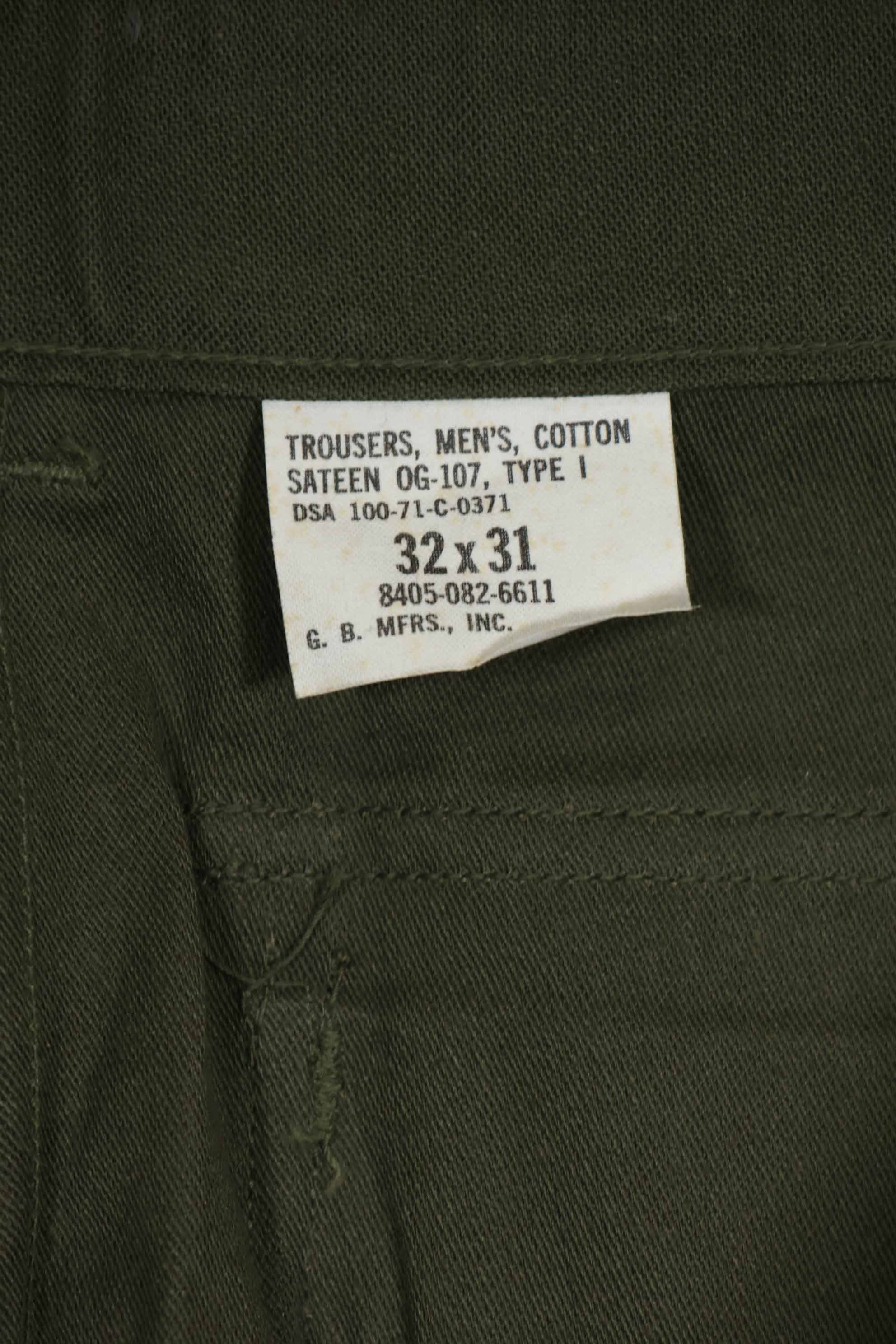 1971 deadstock OG-107 utility pants, baker pants, 32 x 31, never used.