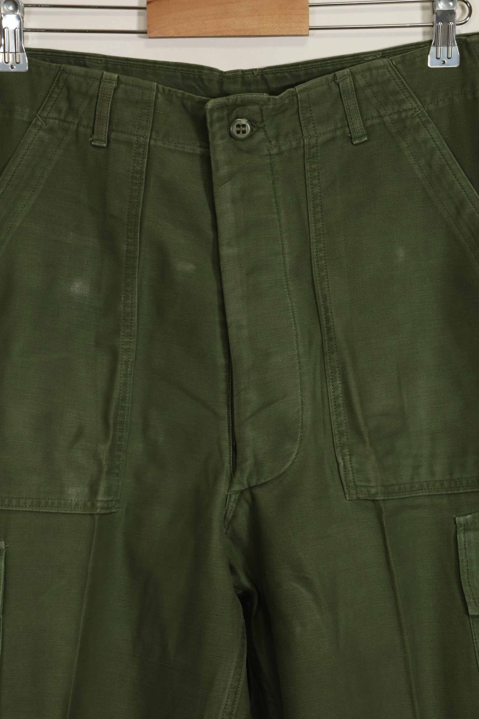 1960s lot OG-107 baker pants with modified cargo pockets, ex-special forces personnel, used, B