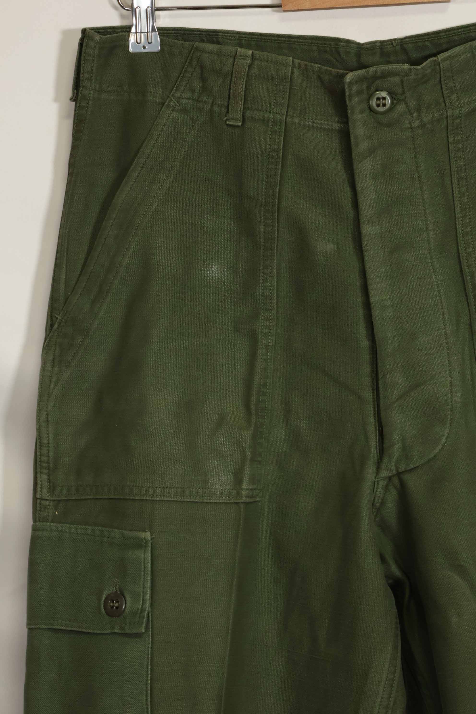 1960s lot OG-107 baker pants with modified cargo pockets, ex-special forces personnel, used, B