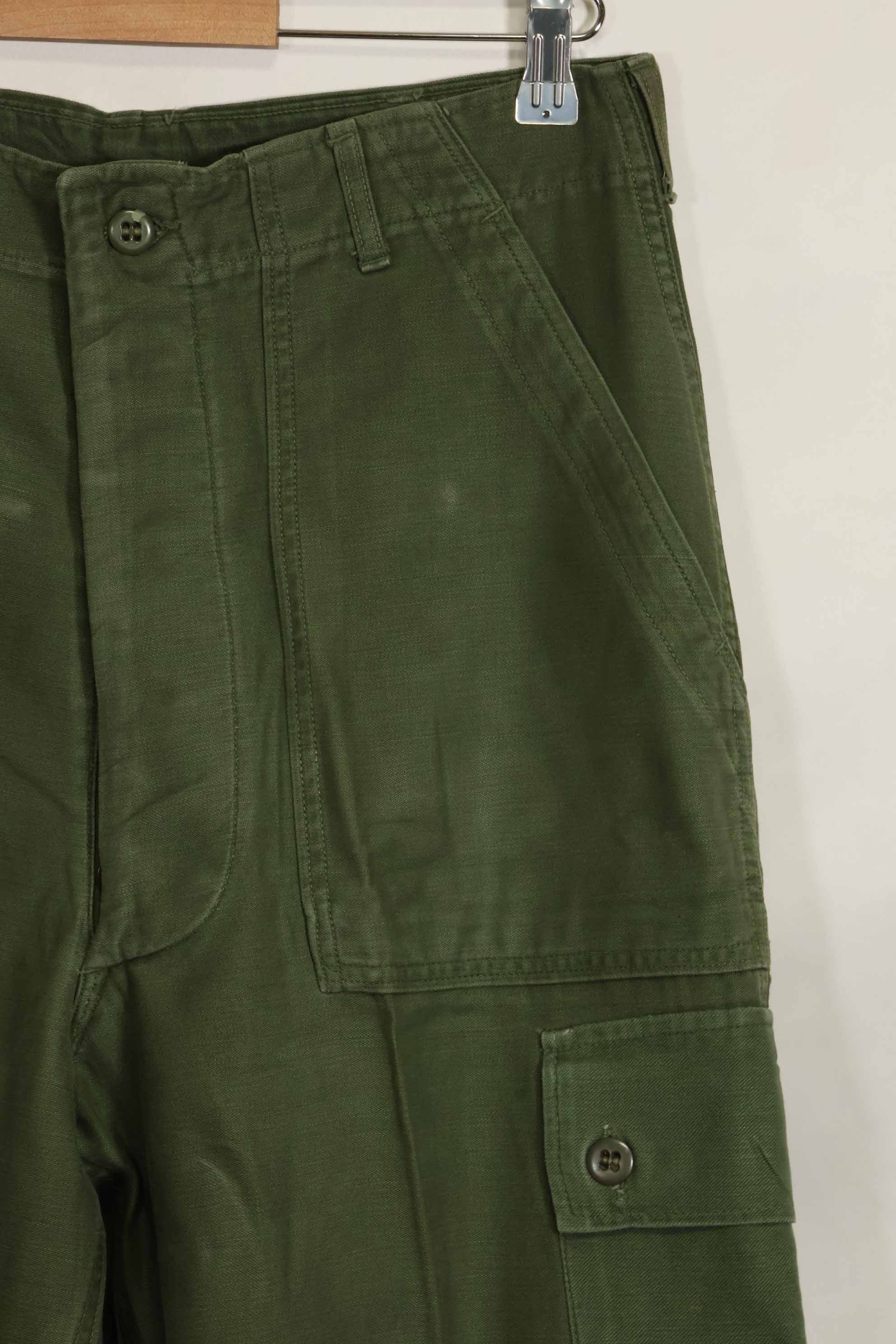 1960s lot OG-107 baker pants with modified cargo pockets, ex-special forces personnel, used, B