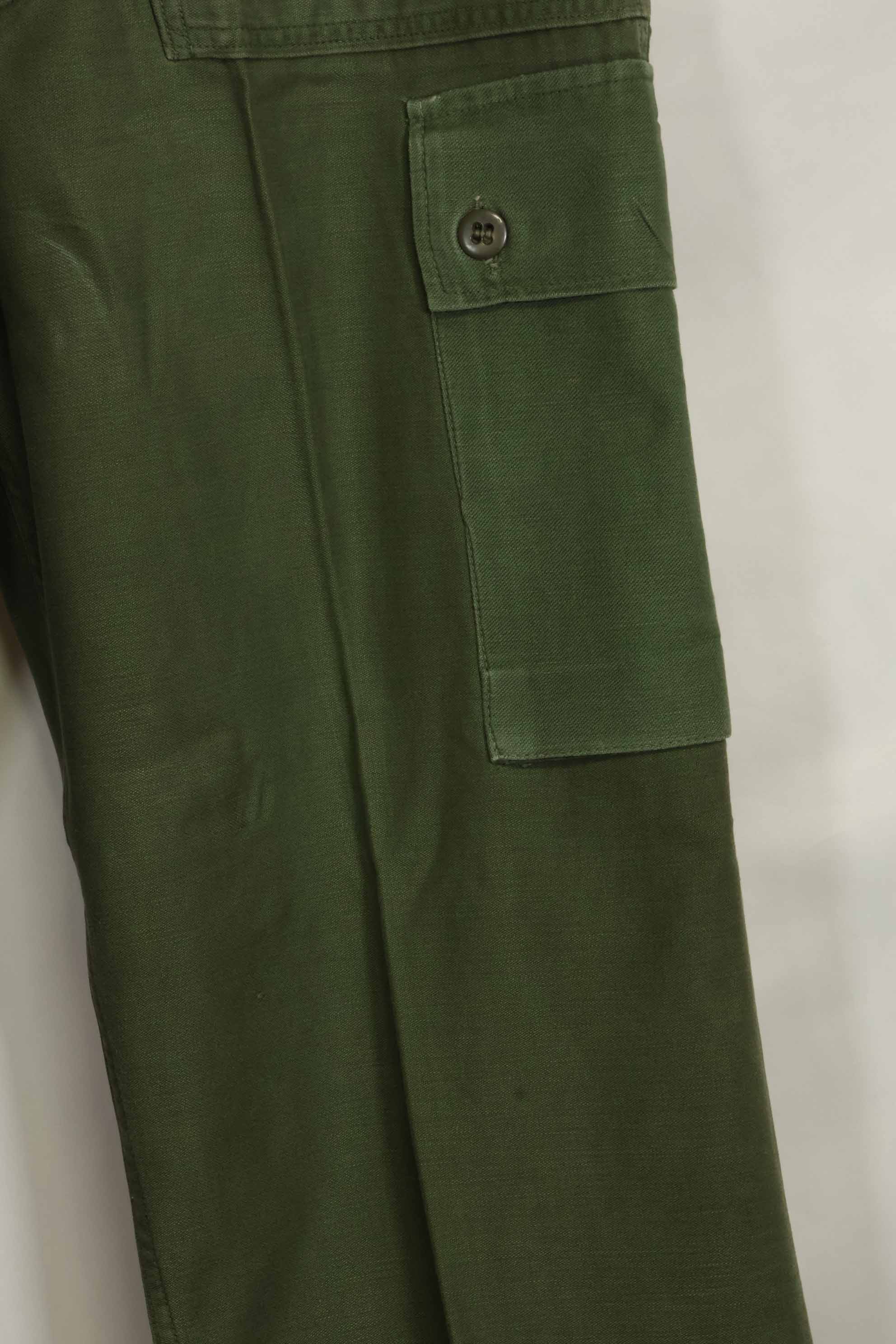 1960s lot OG-107 baker pants with modified cargo pockets, ex-special forces personnel, used, B