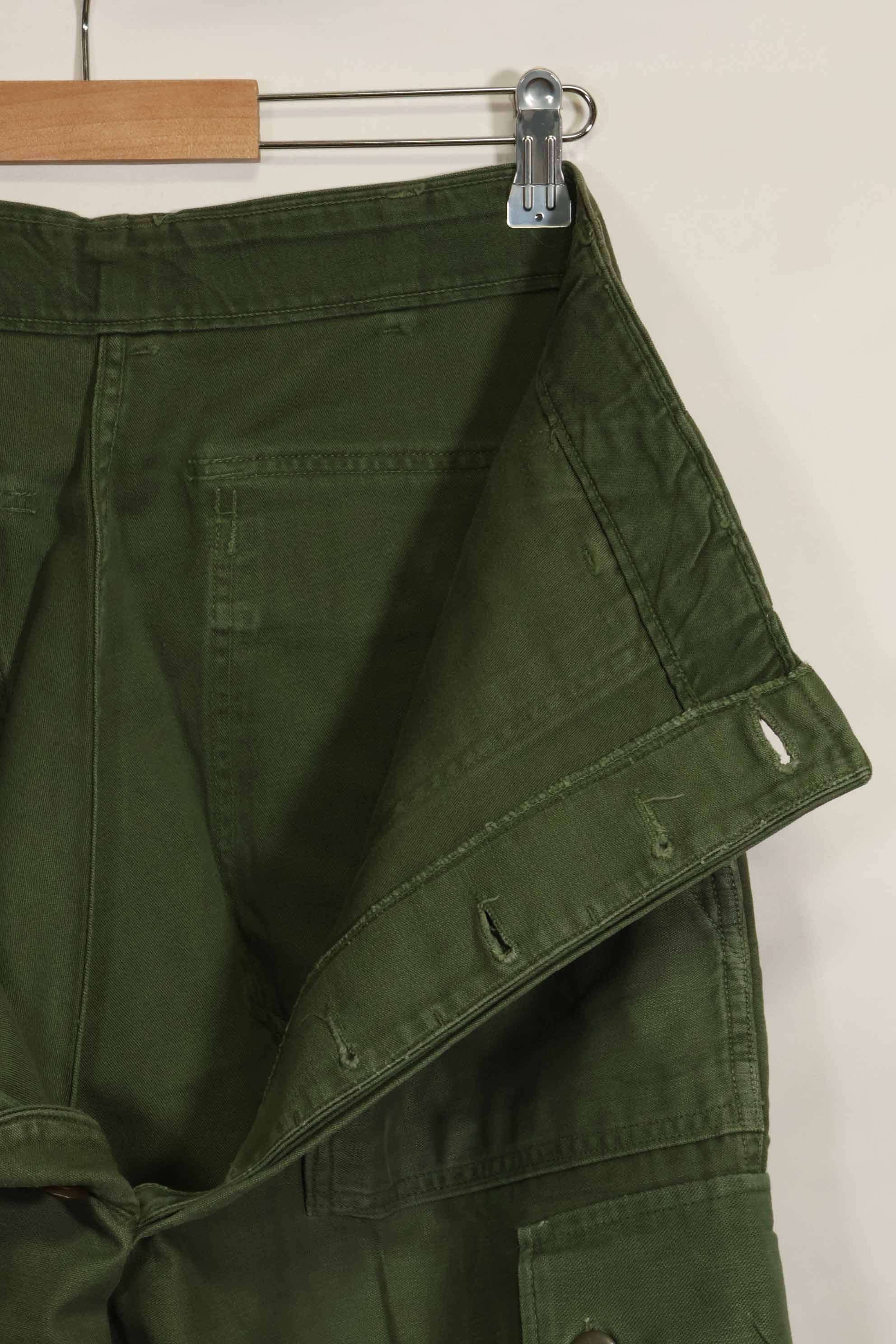 1960s lot OG-107 baker pants with modified cargo pockets, ex-special forces personnel, used, B