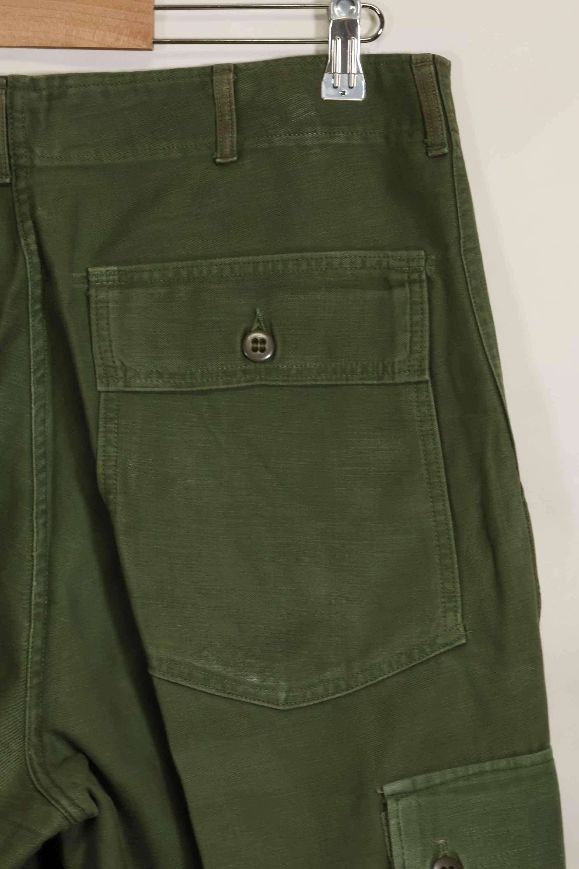1960s lot OG-107 baker pants with modified cargo pockets, ex-special forces personnel, used, B
