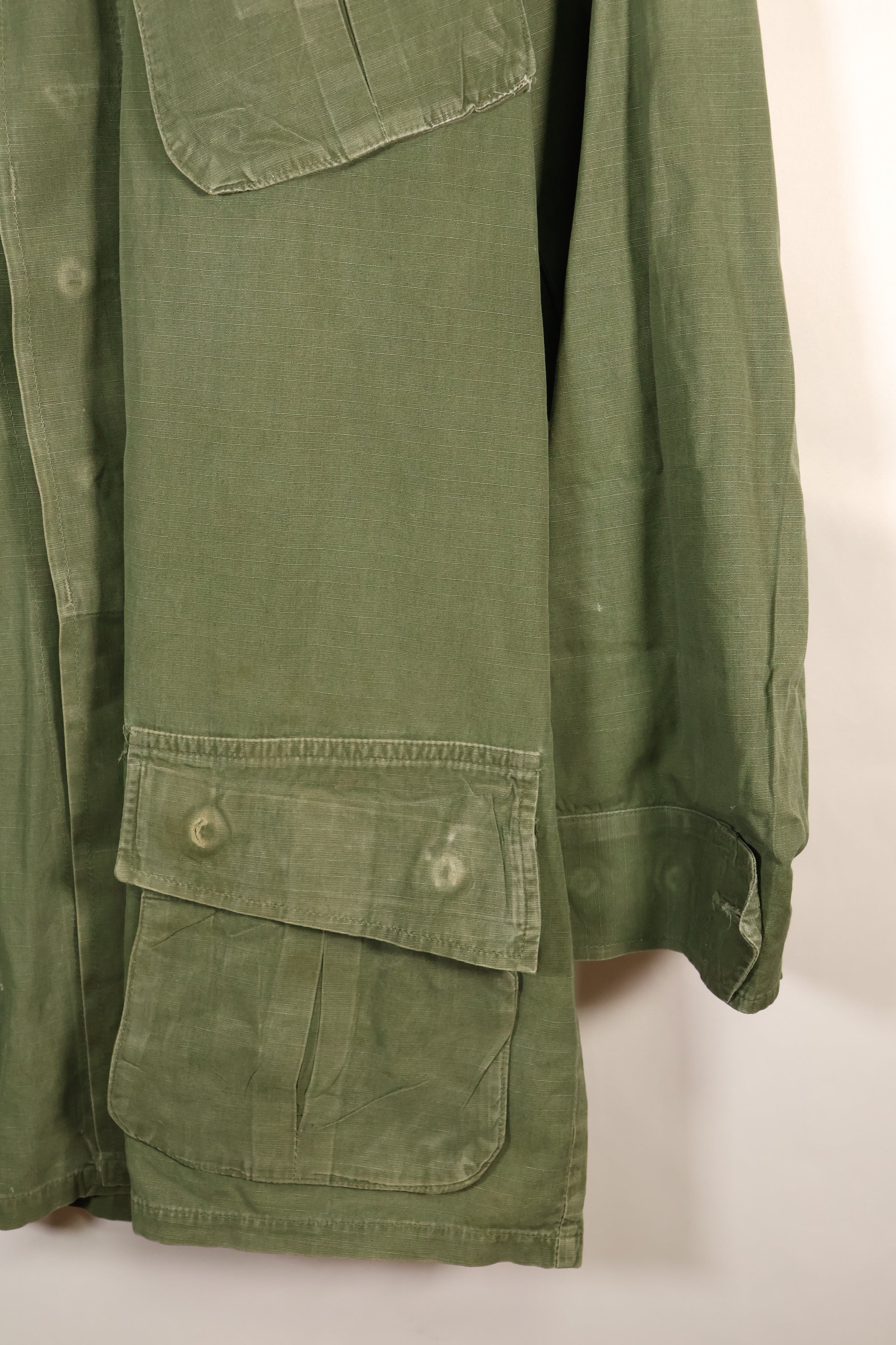 1969 Contract, M-L, 4th Model Jungle Fatigue Jacket, Patches Added Later, Used