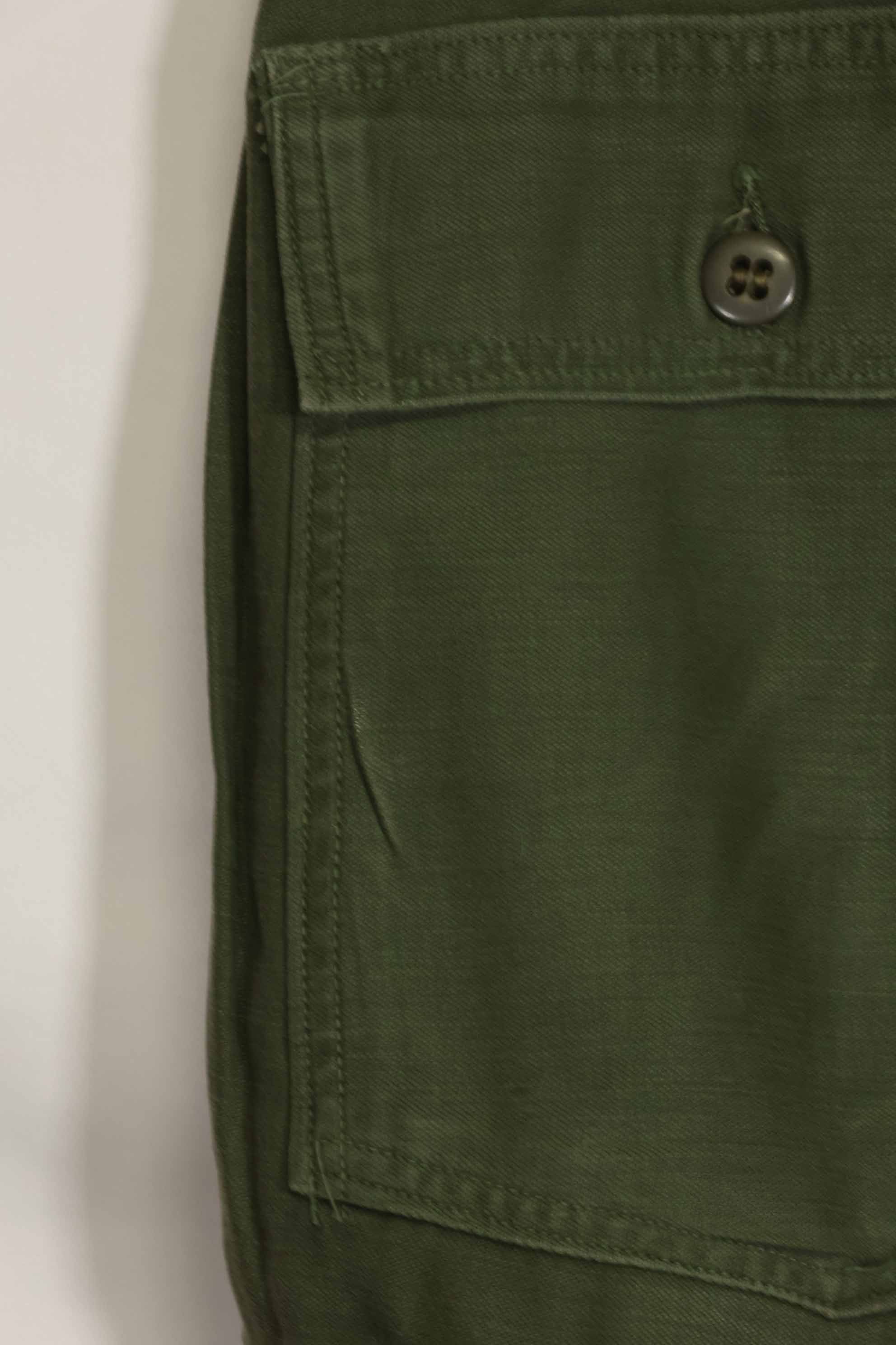 1960s lot OG-107 baker pants with modified cargo pockets, ex-special forces personnel, used, B