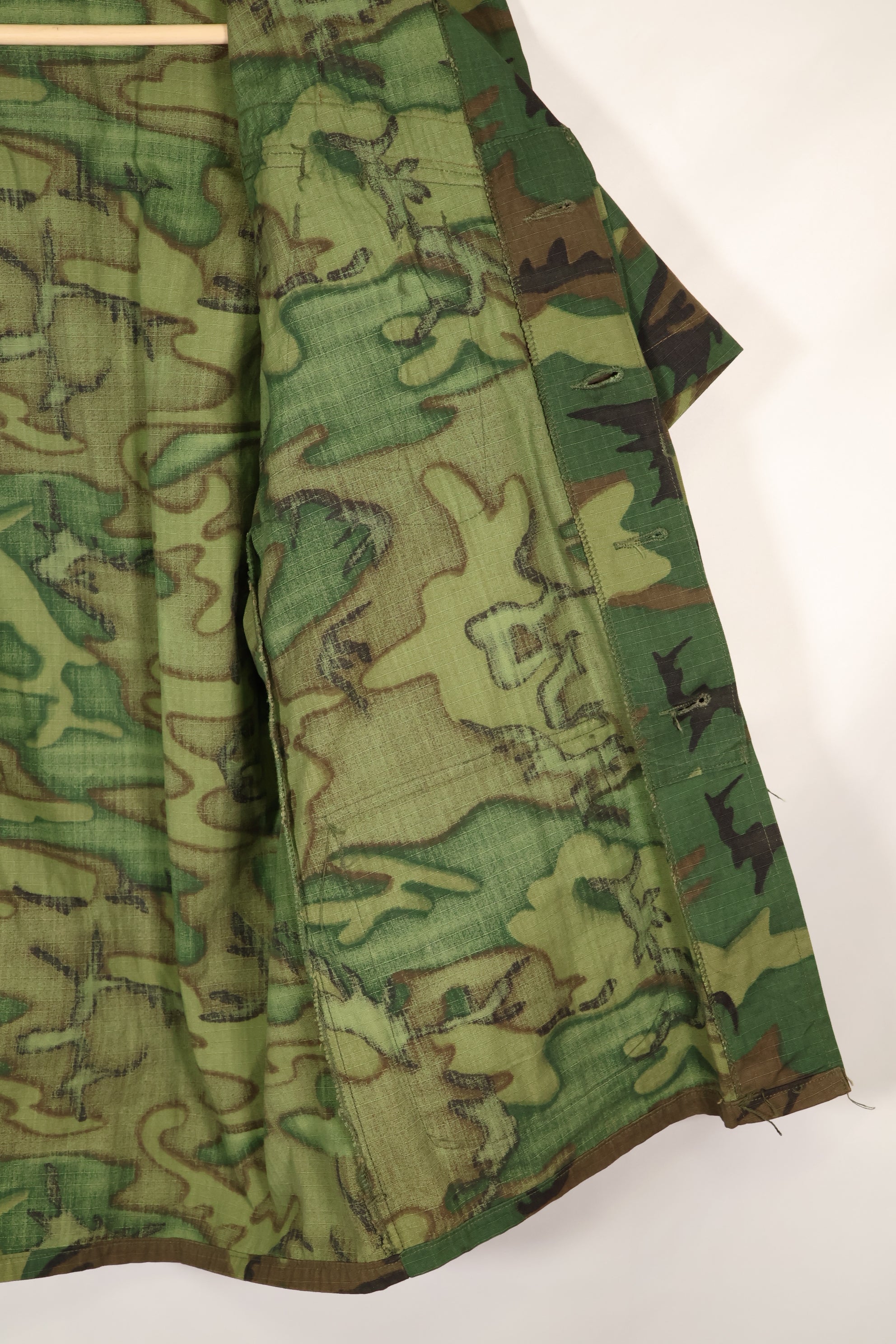 1969 合同 S-S 美国空军少校 ERDL 防撕裂夹克，带泰勒，二手。