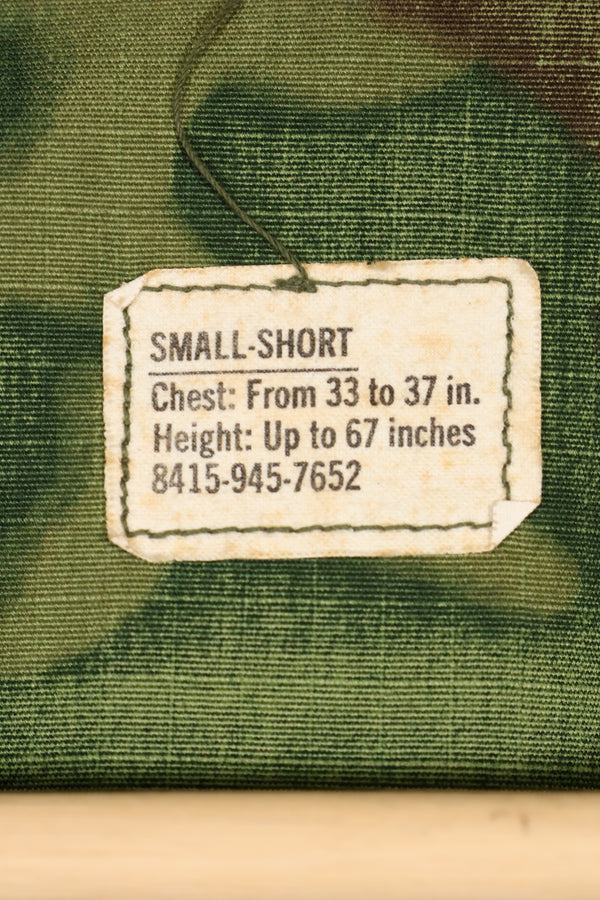 1969 合同 S-S 美国空军少校 ERDL 防撕裂夹克，带泰勒，二手。