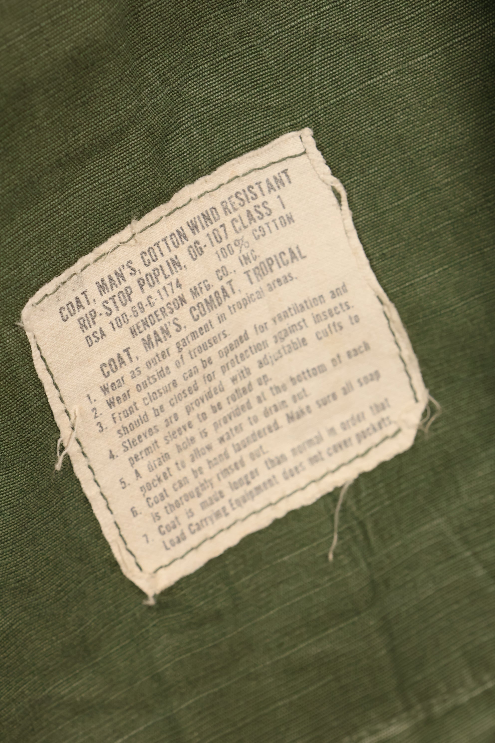 1969 Contract, M-L, 4th Model Jungle Fatigue Jacket, Patches Added Later, Used