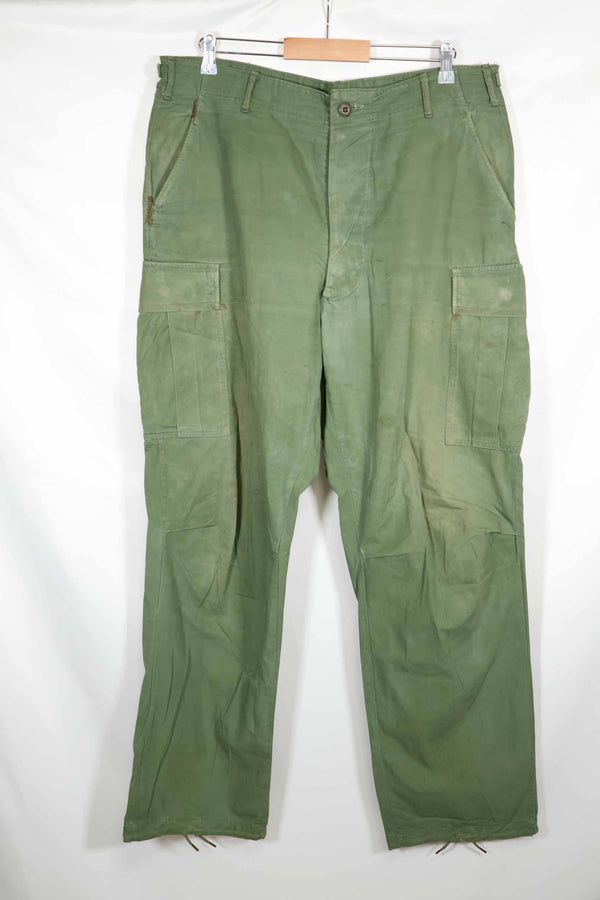 Mid-1960s 3rd Model Non-Ripstop Jungle Fatigue Pants L-L Used