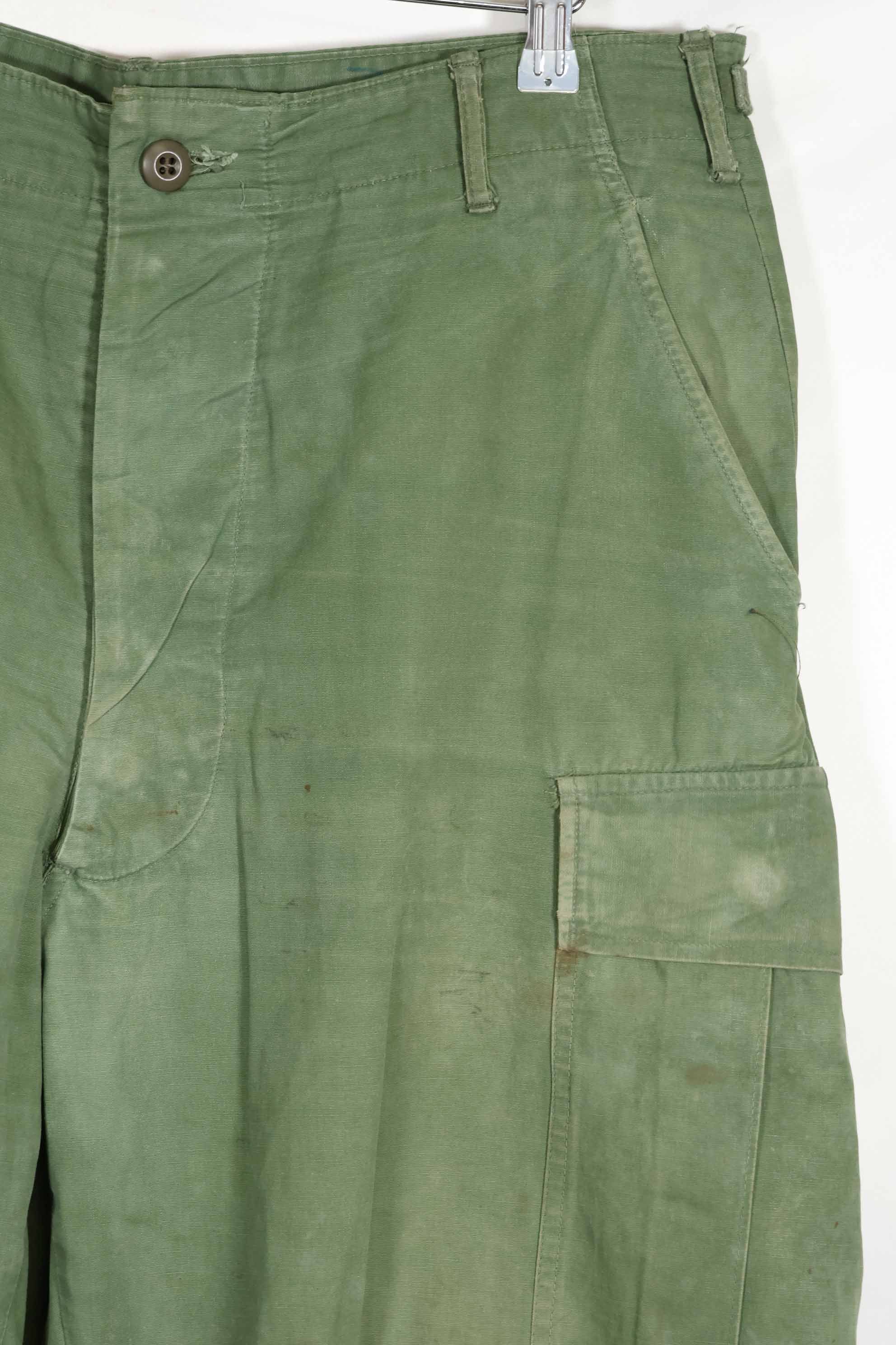 Mid-1960s 3rd Model Non-Ripstop Jungle Fatigue Pants L-L Used