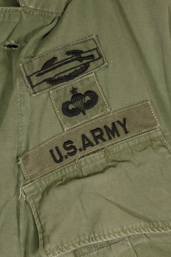 1967 Contract S-S 3rd Model Jungle Fatigue Jacket with patch, used.