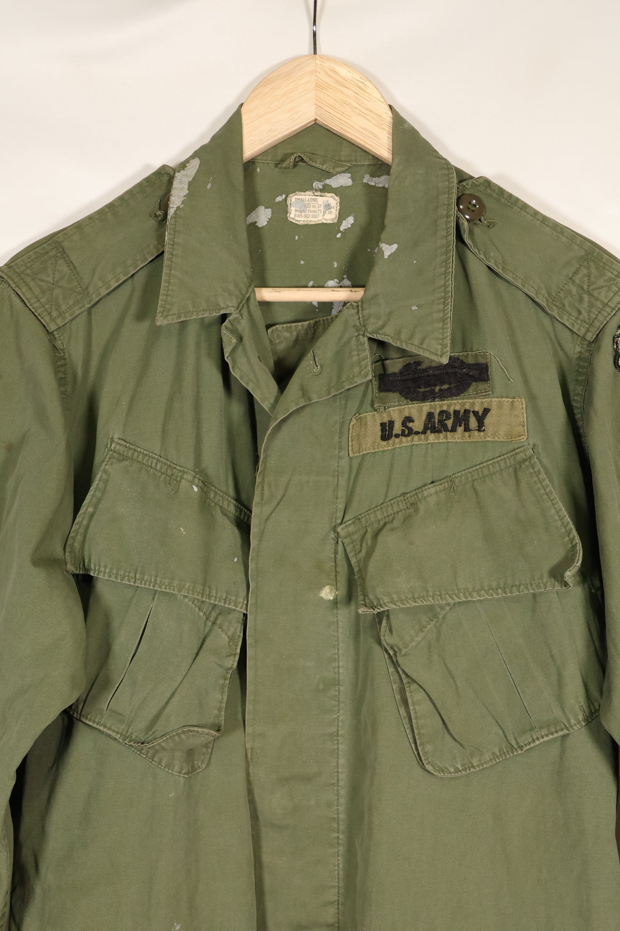 Estimated circa 1965 S-L 2nd Model Jungle Fatigue Jacket 25th Infantry Division, used with patch.