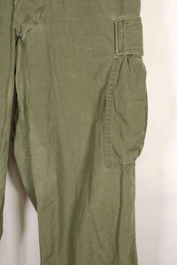Estimated circa 1965 M-R 2nd Model Jungle Fatigue pants, faded, used.