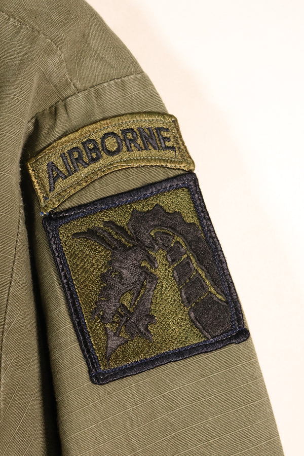 1969 Contract, M-R, 4th Model Jungle Fatigue Jacket, With Aftermarket Patches, Used