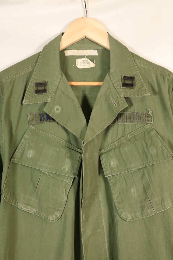 1969 Contract, M-R, 4th Model Jungle Fatigue Jacket, With Aftermarket Patches, Used