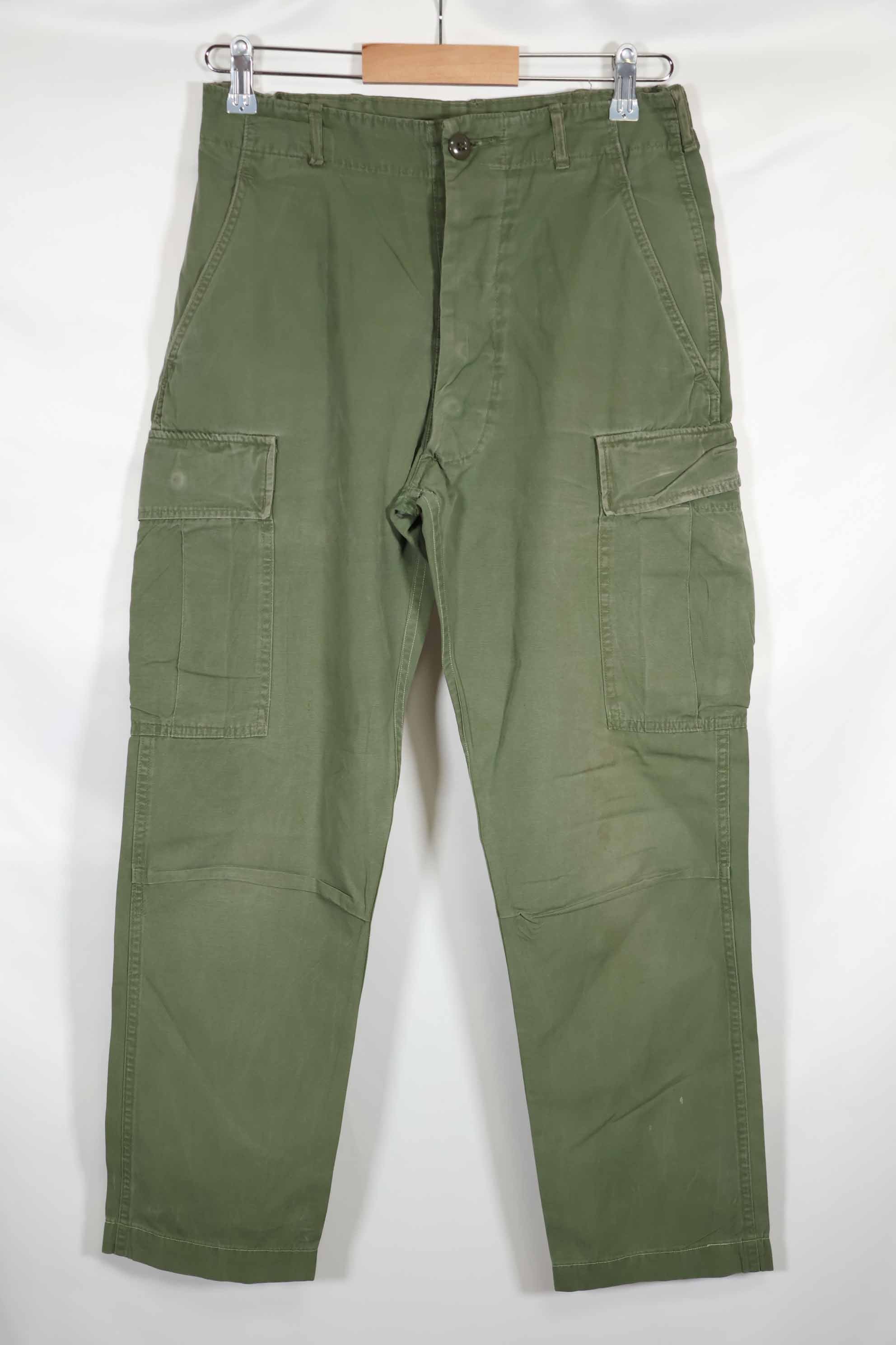 Mid 1960's 2nd Model Jungle Fatigue Pants Used Used S-L with strong signs of use