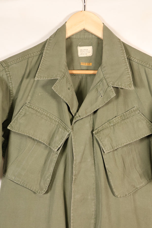 1966–67 Contract, S-R, Presumed USAF Issue, 3rd Model Jungle Fatigue Jacket, Short-Sleeve, Used