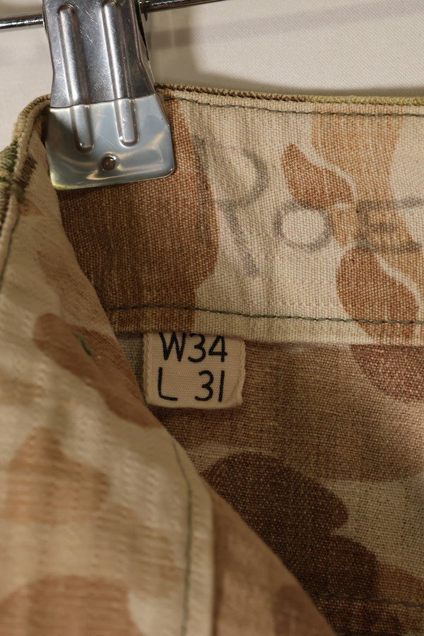 1940 年代 W34 美军蛙皮迷彩 HBT 长裤 实用长裤，使用过。
