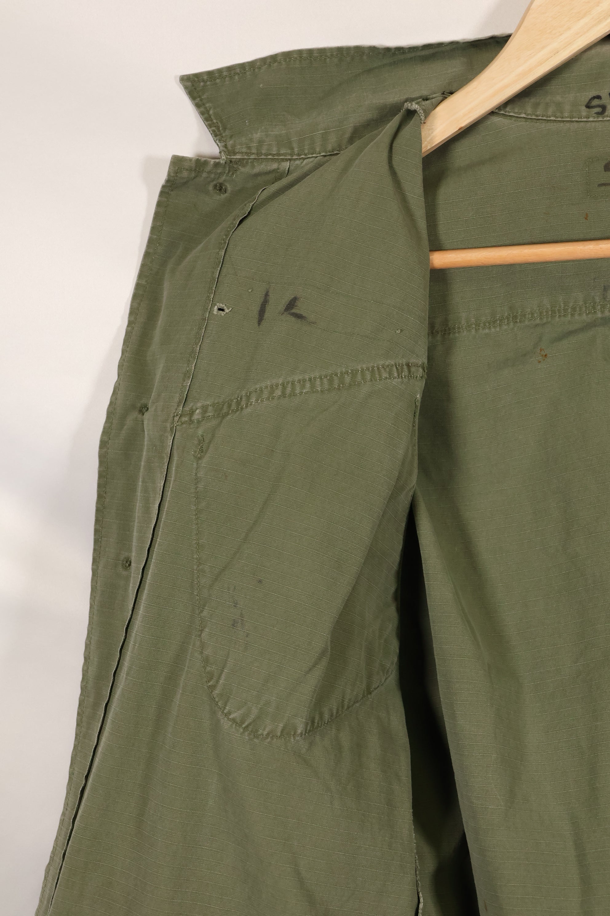 Circa 1968, estimated size S-R 4th Model Jungle Fatigue Jacket, used, released by film company.