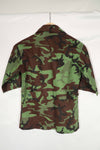 Real Unused South Vietnamese Ranger leaf camouflage jacket with short sleeves.