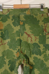 Late 1960s to early 1970s | Privately sourced | Mitchell camouflage | USMC | WWII HBT-style cut | Reversible pants | Used