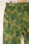Late 1960s to early 1970s | Privately sourced | Mitchell camouflage | USMC | WWII HBT-style cut | Reversible pants | Used